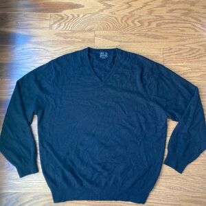 Jos. A. Bank Classic Black V-Neck Sweater-100% Cashmere